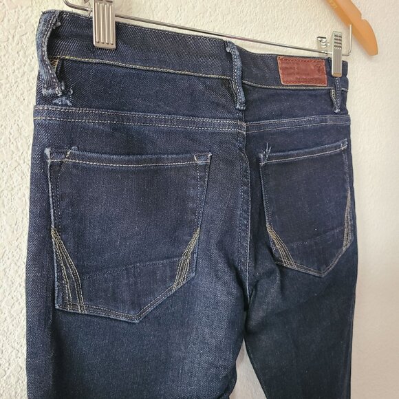 All Saints Spitalfields US Women's Size 28 Dark Wash Skinny Jeans Mid Rise - Picture 6 of 11